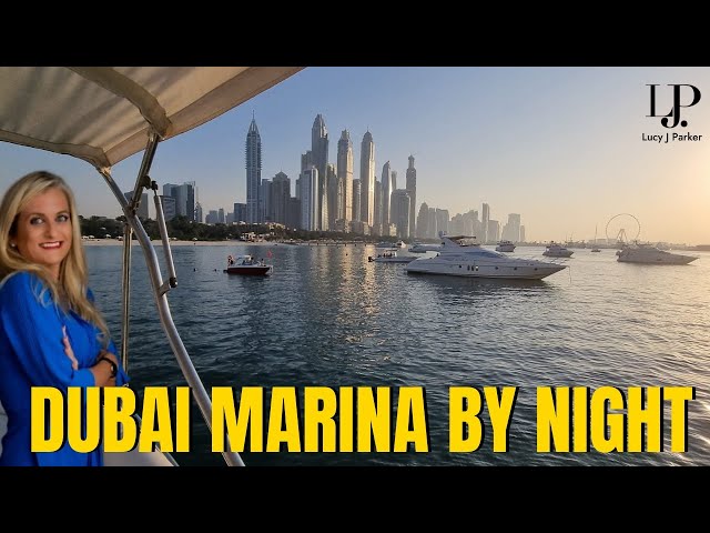 Dubai Marina by night, Dubai Boat Cruise, Sunset Boat Trip