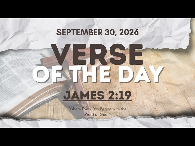 Verse of the Day | James 2:19 [September 30, 2026]
