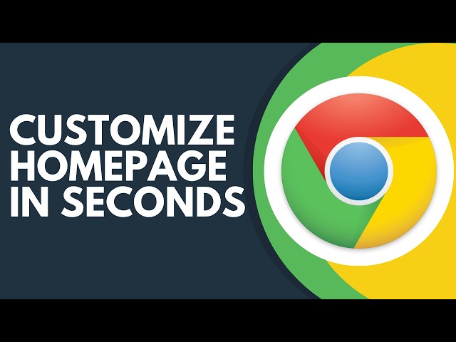 How to Customize Google Chrome Homepage Step by Step