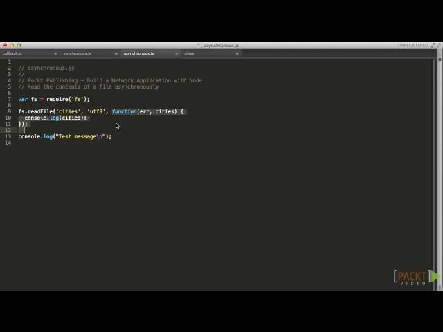 Node Tutorial: Asynchronous Programming and Nonblocking I/O | packtpub.com