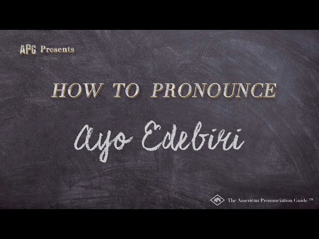 How to Pronounce Ayo Edebiri (According to AYO EDEBIRI!)