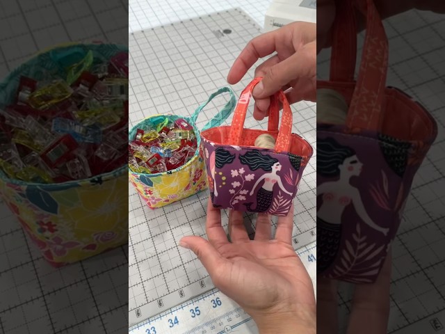 How to Sew a Teensy Fabric Basket Tutorial