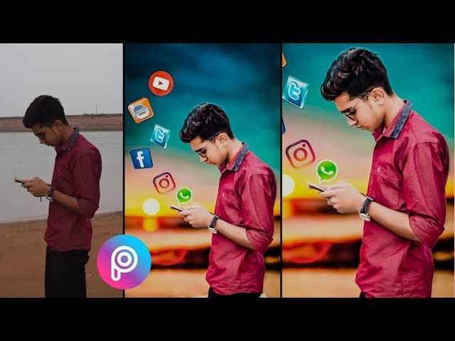 Latest Instagram Viral Photo Editing | Flying Social Media Icon Manipulation Edit In Picsart App