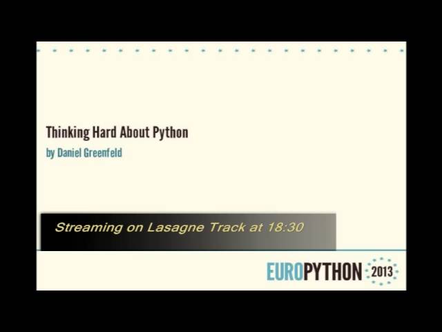 Spaghetti Track (EuroPython 2013)