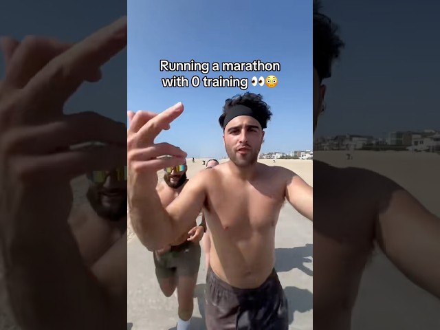 Running a marathon with 0 training 👀 #nicknayersina #marathon