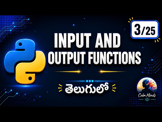 Python Input & Output Functions | Telugu | Part 3/25