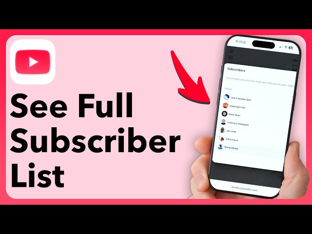 How To See Full Subscriber List On YouTube