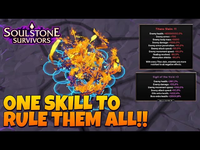 DESTROYING 12 Vial Sigil of THe Void +3 With ONE SKILL ONLY!! | Soulstone Survivors