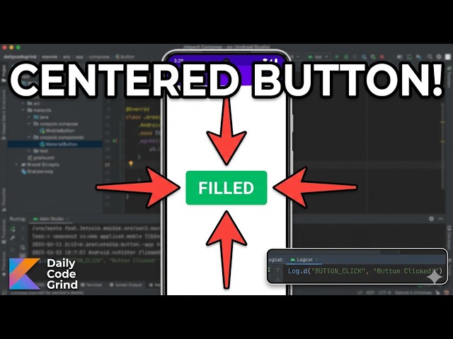 Jetpack Compose: Center a Button & Handle Click Events