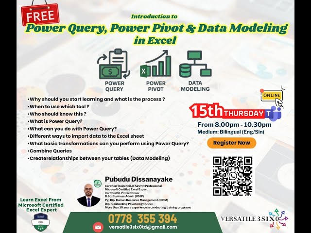 Introduction to Power Query, Power Pivot & Data Modeling in Excel