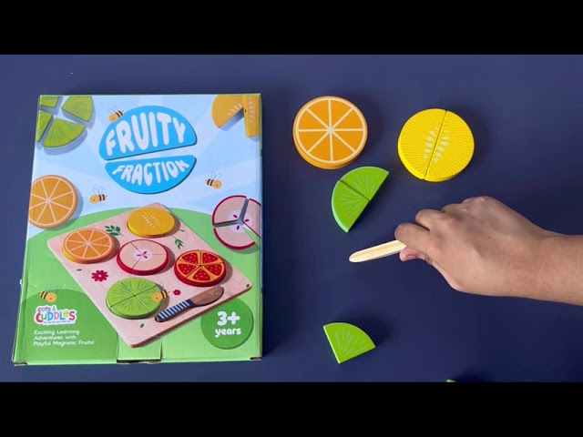Fruit Fraction #cotsandcuddles #learningtoys #woodentoys #fruittoy #learnmaths #learnfractions