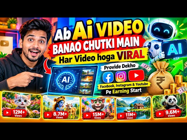 सिर्फ Copy-Paste करके AI वीडियो बनाएं और पैसे कमाएं! | AI Video Tutorial