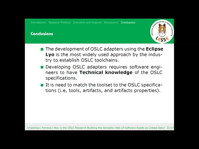 OSLCfest 2022: Building Semantic Web of Software Assets