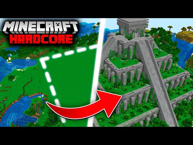 FIZ A MAIOR PIRÂMIDE DO MINECRAFT HARDCORE!