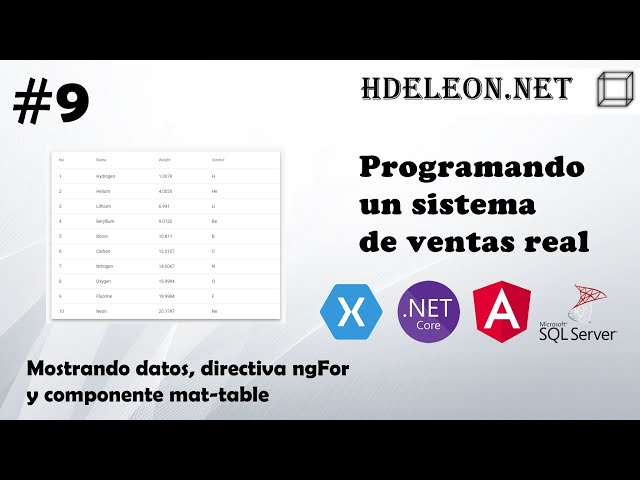 #9 Programando un sistema de ventas real | Directiva ngFor y mat-table de Material Design