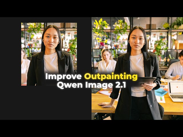 Outpainting in Qwen Image 2.1 | ComfyUI Workflow