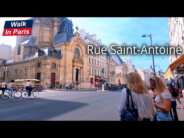 Rue Saint-Antoine (4K) | Paris Walking Tour 2026