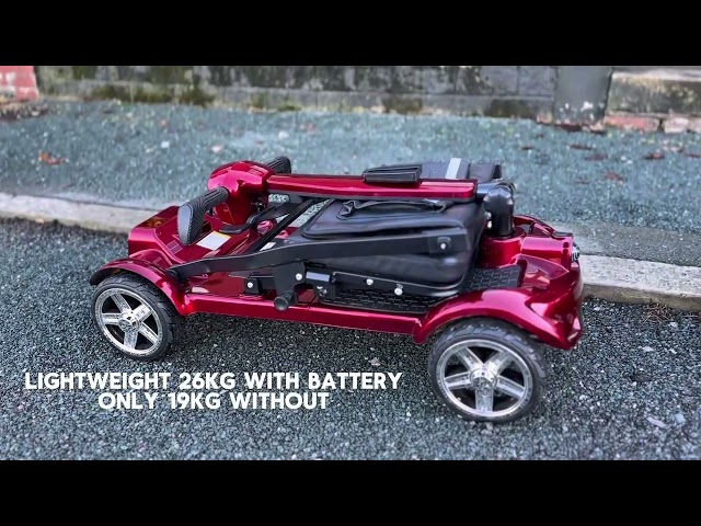 Lightweight Folding Electric Mobility Scooter With Double Battery Compartments