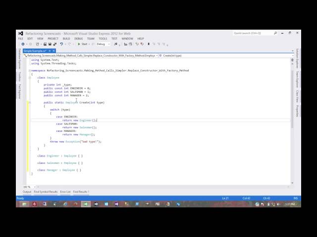 Replace Constructor With Factory Method