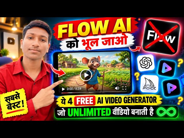 Google Flow छोड़ो! 😱 ये FREE AI Tool Unlimited Long Video बनाता है | image to video ai free 🔥