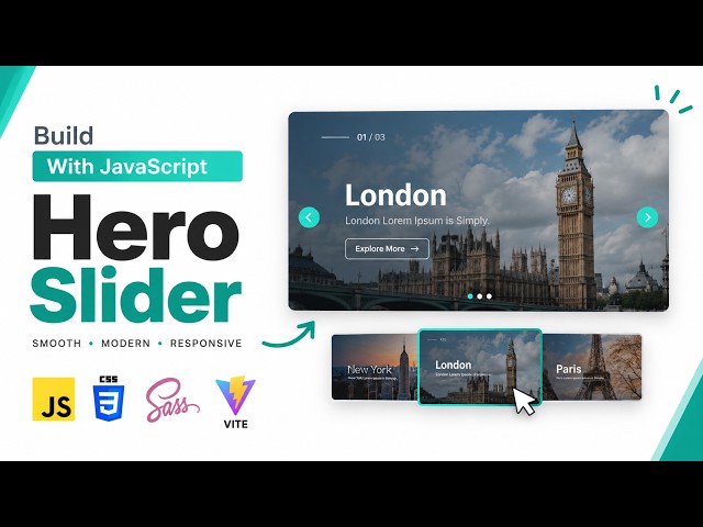 Build a Hero Slider with JavaScript | HTML & CSS