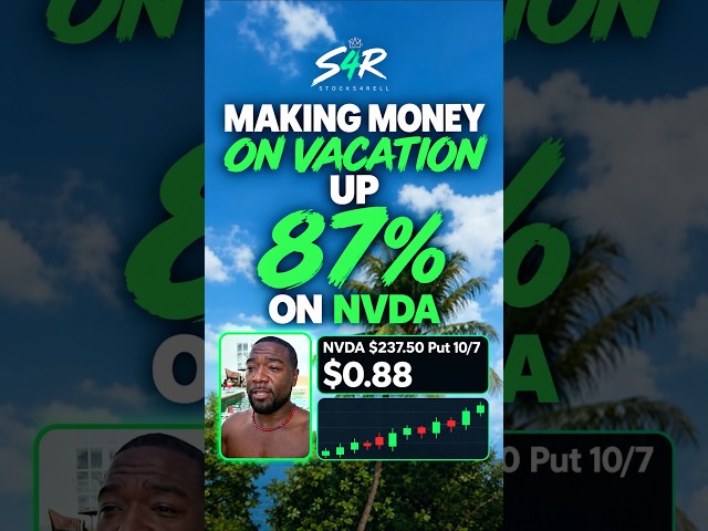Making Money on Vacation 💰 🏝️ #optionstrading