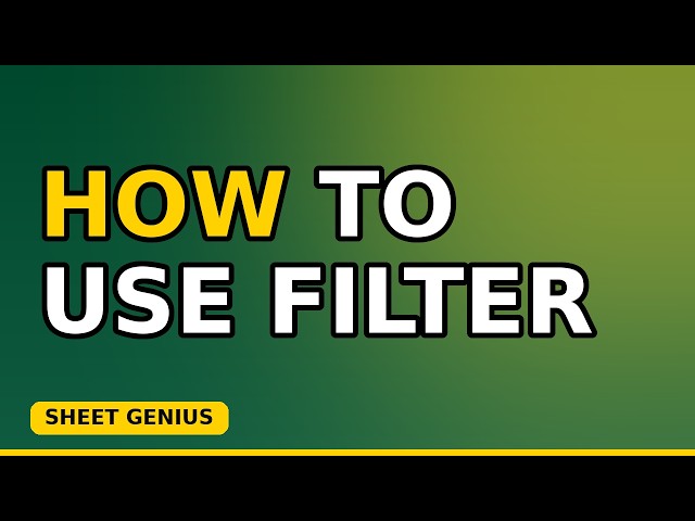 How to Use FILTER Function in Excel (Dynamic Arrays Explained) 2026