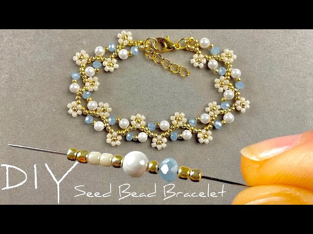 Flower Bead Bracelet Tutorial | Beads Jewelry Making using Seed Beads | How to Make Flower Bracelet