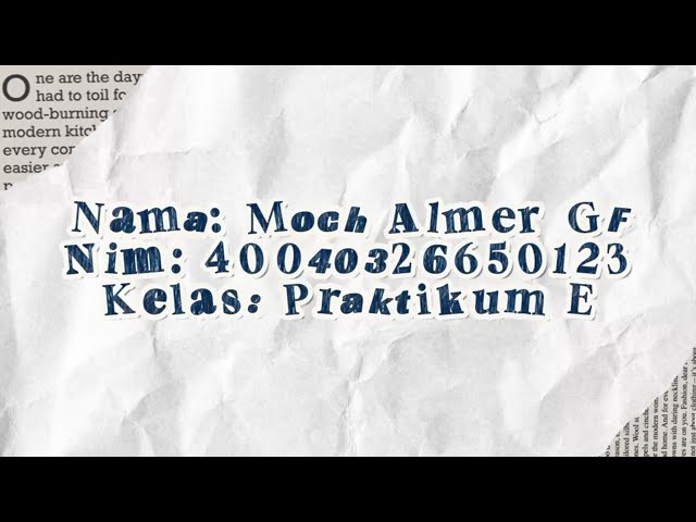 First Project | Praktikum Algoritma dan Pemrograman