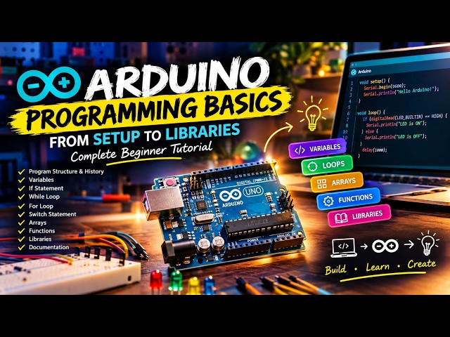 Arduino Programming Basics: From Setup to Libraries | Complete Beginner Tutorial