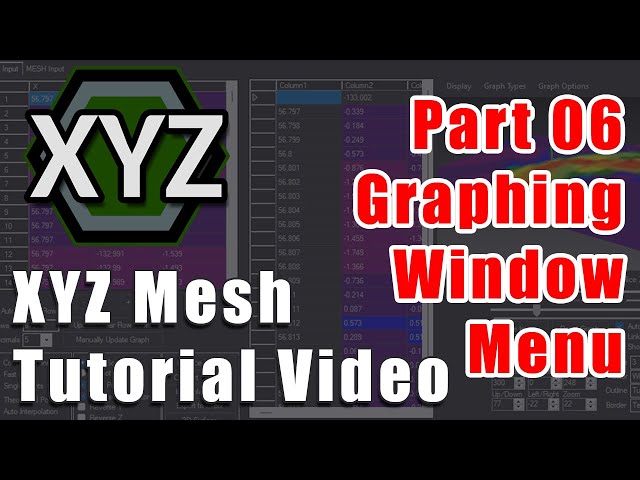 XYZ Mesh Tutorial Video 6 - Graphing Options - Graphing Types, Settings, Custom Colors, Information