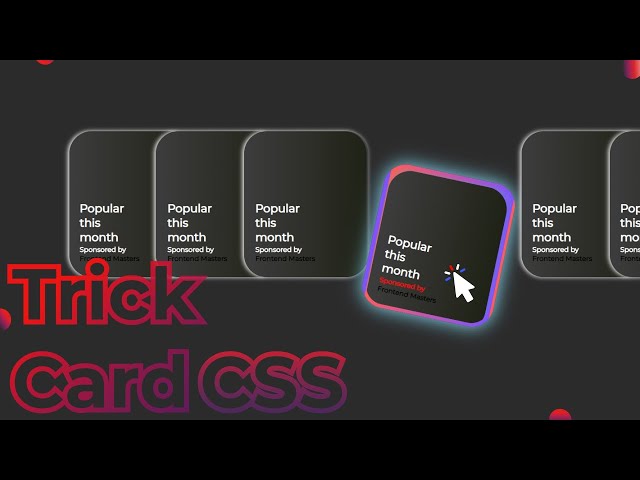 How To Create A CSS Trick Cards | CSS  Transition Cards