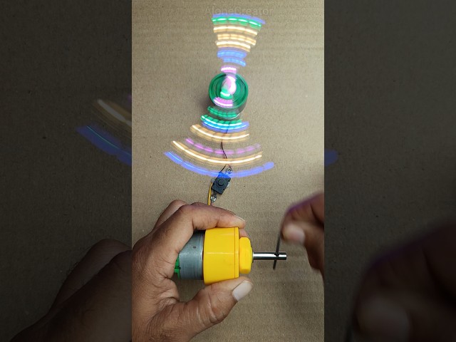 I Powered Micro LED Light with 12V Gear Motor • #shorts #dcmotor
