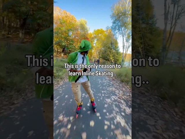 Forest Skating Wonderland 🍁😱 #rollerblading #forest #autumn #shorts