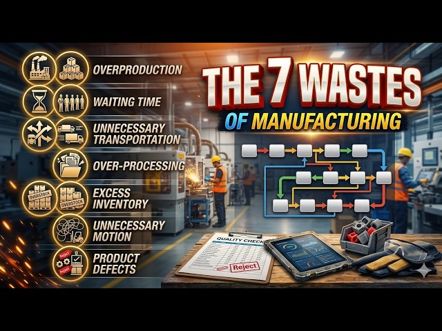 7 Wastes in Manufacturing Explained | Lean Production Techniques | what are they