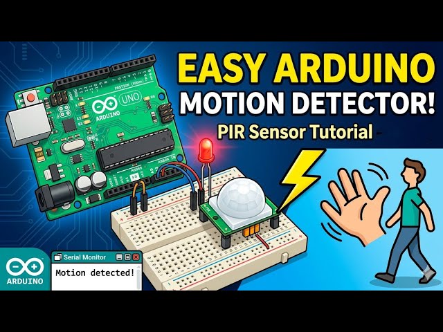 PIR MOTION DETECTOR SENSOR PROJECT || Arduino ⚡ Project ||