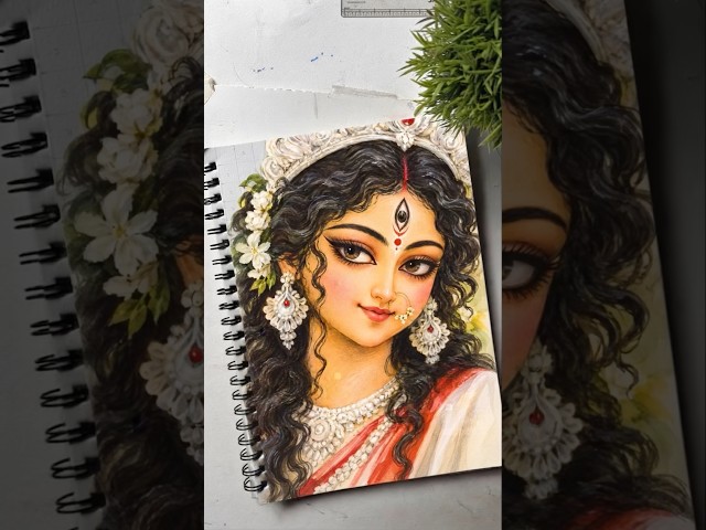 🙏🏻DURGA MAA Drawing 2026 / Maa Durga Drawing easy Tutorial #shorts #durgapuja #durgadrawing #art