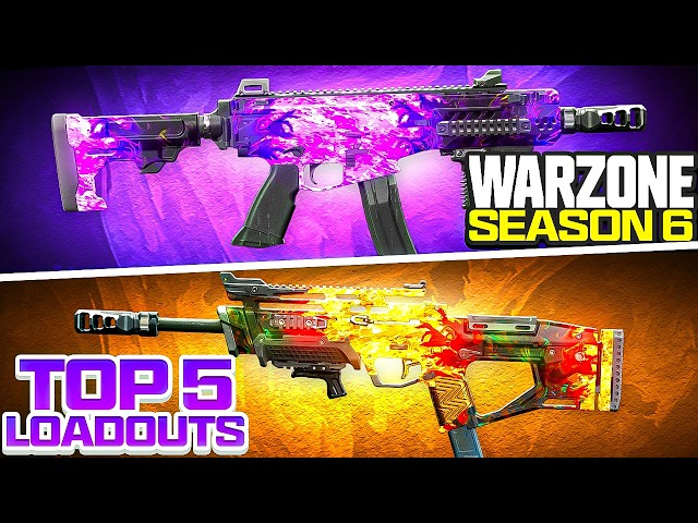 TOP 5 *META* SMG LOADOUTS in SEASON 6! 👑 (Best Warzone Class Setup)