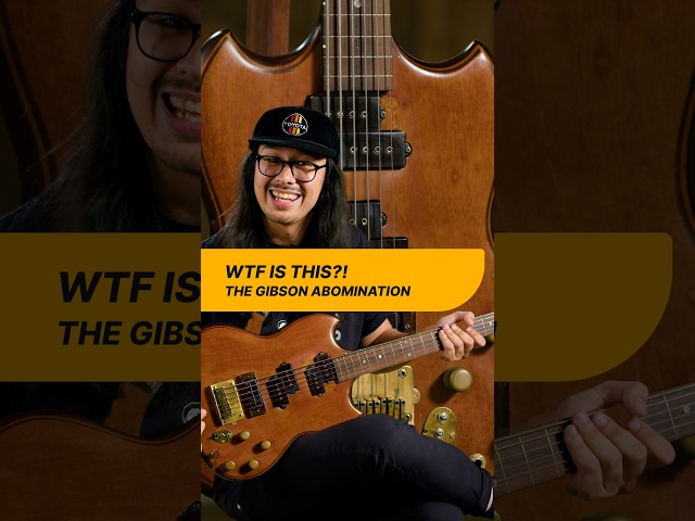 WTF is this instrument?! The Gibson Abomination! #gibson #musician #bassist