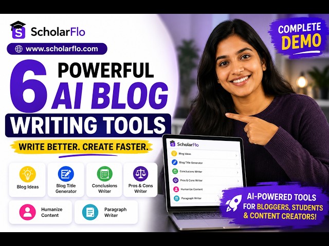 Generate Unlimited Blog Ideas with AI | ScholarFlo AI Blog Ideas Generator Tutorial