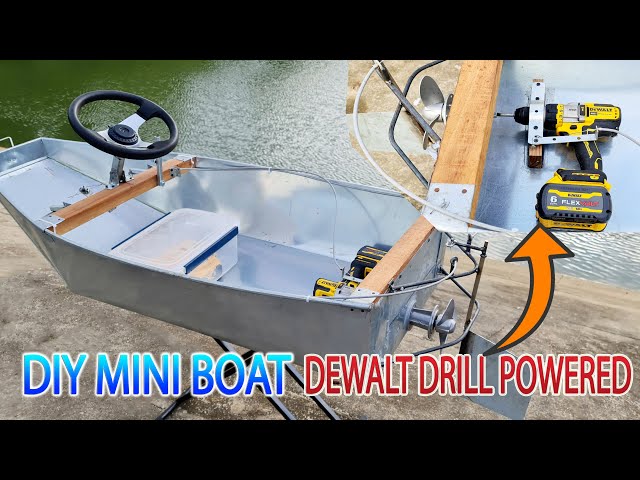 Build a Mini Electric Boat Using DEWALT Drill Powered | DIY Project