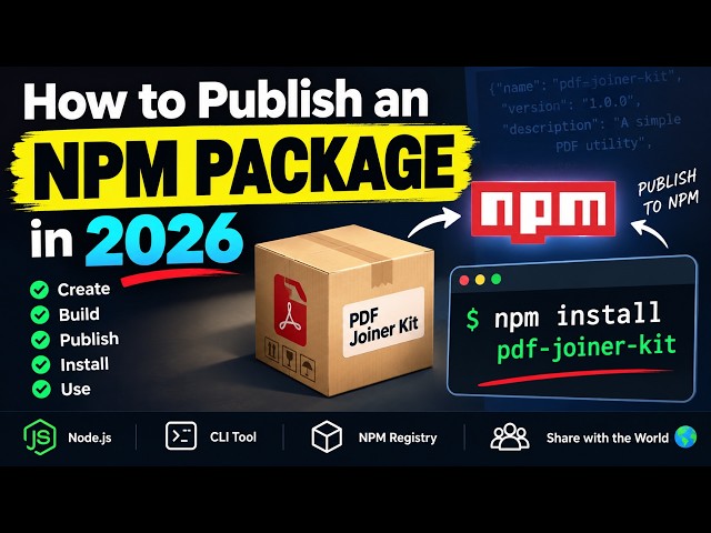 How to Publish an NPM Package in 2026 | Create & Publish Your Own NPM Package