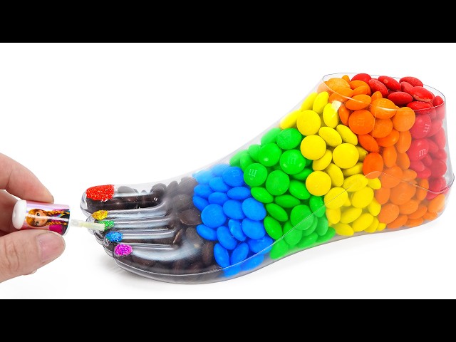 Satisfying Video l How to Make Rainbow Bathtubs into Mixing Slime with Glitter Pool Cutting ASMR