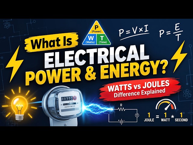 What Is Electrical Power & Electric Energy? ⚡| Difference Between Watts & Joules Explained