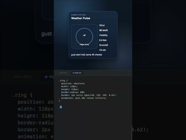 Weather Pulse ALERT #css #code #shorts