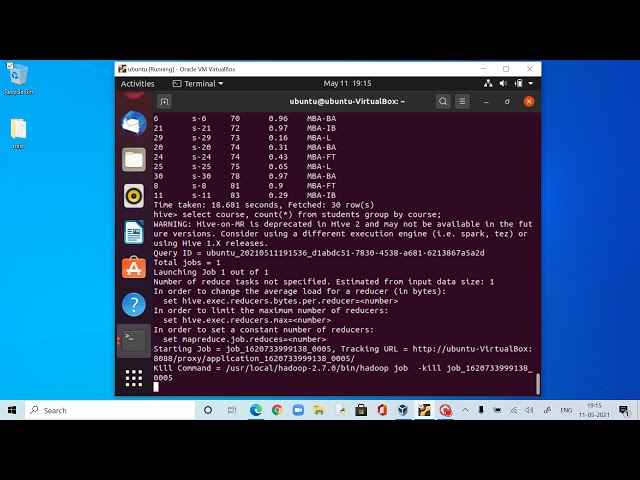 ETL using Hive: Transform & Extract steps