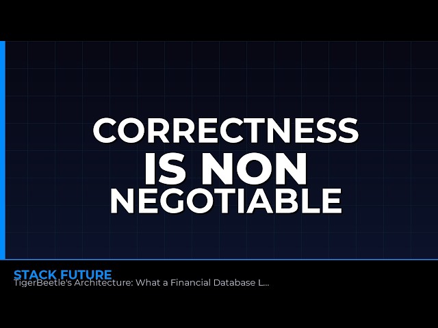 TigerBeetle's Architecture: What a Financial Database Looks Like When Correctness Is Non-Negotiable