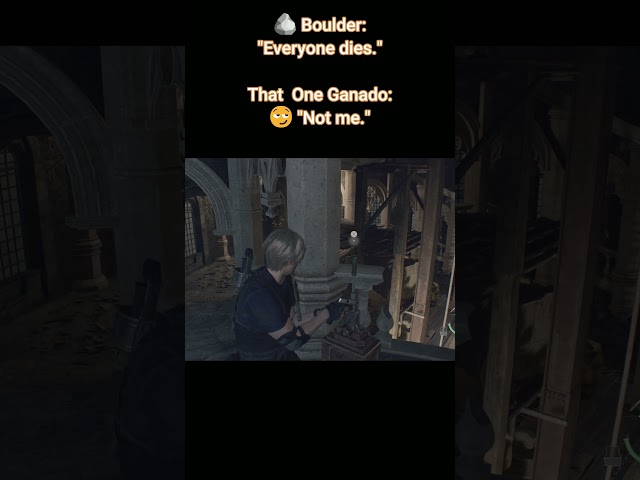 Bro really thought he could dodge the boulder... not on my watch. 💀🪨 #re4remake