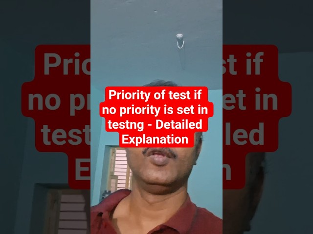 what is priority of test if no priority set for test method in testng?  #selenium #testng #interview