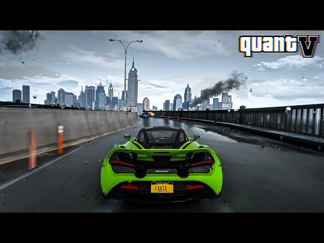 ➔ GTA 5 [4K] Ray-Tracing on RTX™ 3090 - QuantV 3.0 + Rain Enhancement - Graphics Like MOVIE?!